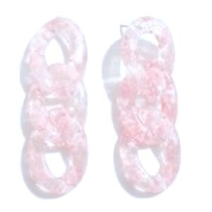 New chain link acetate drop earrings